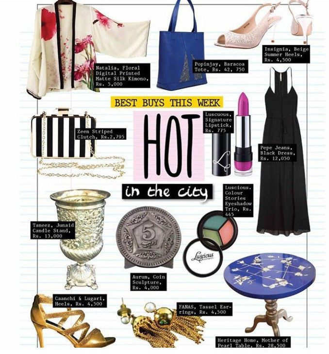 Luscious Cosmetics press clipping from Paperazzi Magazine, 2015.