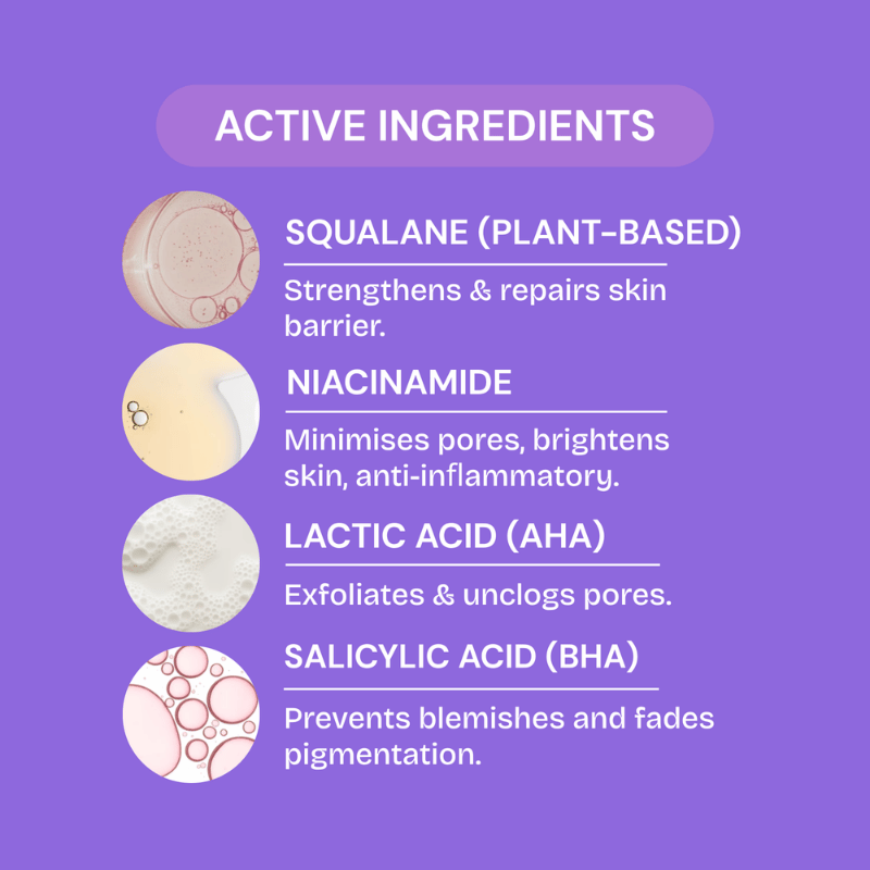 5-Minute Power Facial key ingredients including salicylic and lactic acid