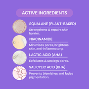 5-Minute Power Facial key ingredients including salicylic and lactic acid