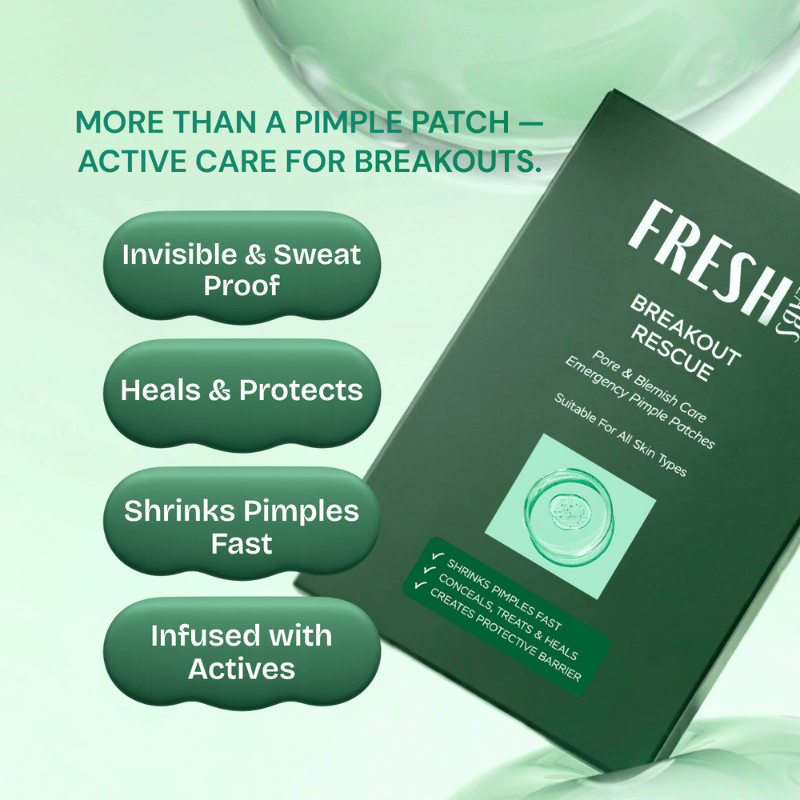 Breakout Rescue Acne Patches benefits: absorb, flatten and protect spots