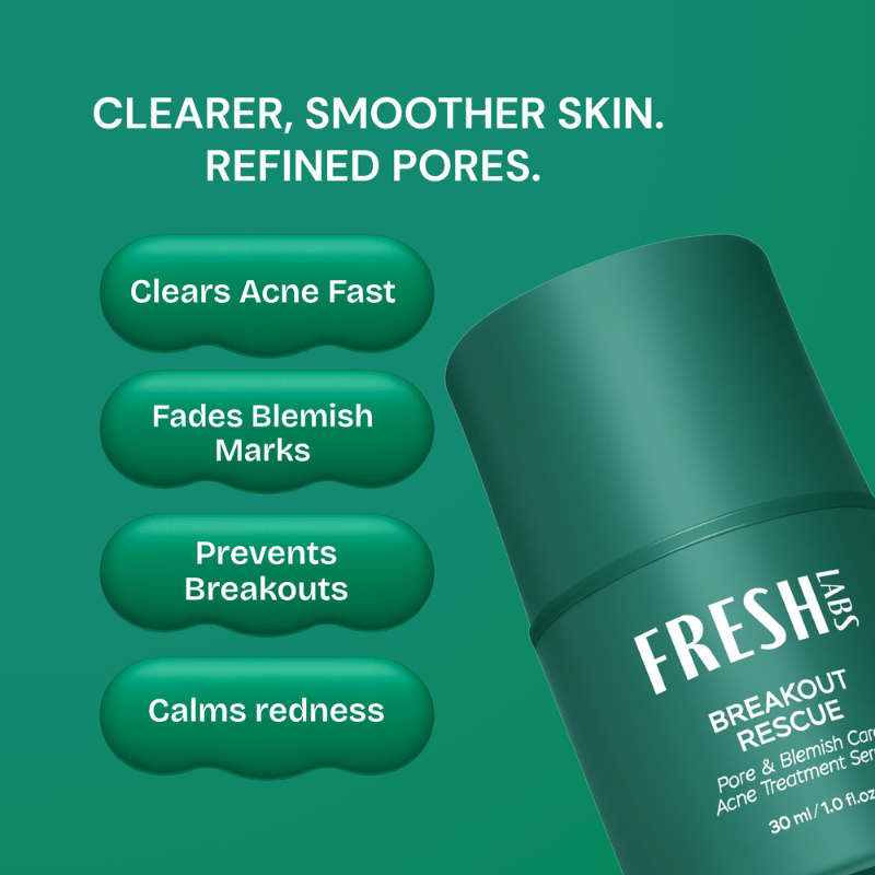 Breakout Rescue benefits: clears breakouts, unclogs pores and fades marks