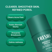 Breakout Rescue benefits: clears breakouts, unclogs pores and fades marks