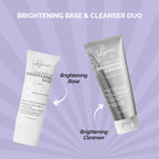 Luscious Cosmetics Brightening Power Deal featuring two skincare products with a gold ribbon on a white background.