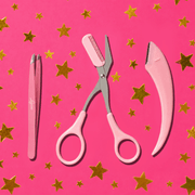 Luscious Cosmetics Brow Grooming Set tools for shaping and trimming brows.