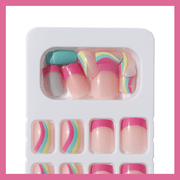 Luscious Cosmetics Kaleidoscopic Hour short press-on design shown in product tray.