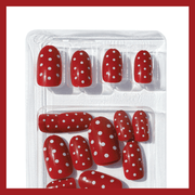 Luscious Cosmetics Ladybug Summer short press-on design shown in product tray.