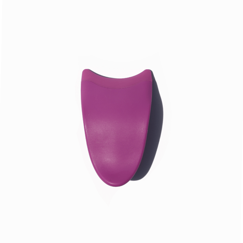 Luscious Cosmetics Lash Genius applicator packaging insert in purple and black on a white background.