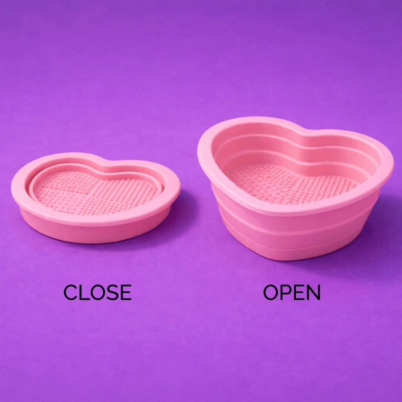 Makeup Brush Cleaner alternate view — textured silicone grooves, Luscious Cosmetics