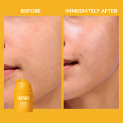 Before and after hydration with FreshLabs Moisture Restore Serum