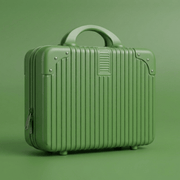Luscious Cosmetics On the Go Vanity Case in Green, a large hard-top makeup organizer.