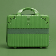 Luscious Cosmetics On the Go Vanity Case in Green with spacious storage.