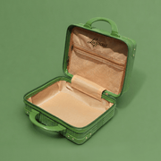 Luscious Cosmetics On the Go Vanity Case in Green for travel and beauty storage.