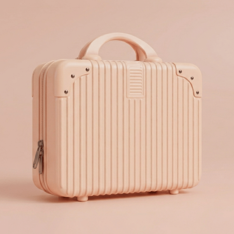Luscious Cosmetics On the Go Vanity Case in Pink hard-top makeup organizer.