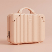 Luscious Cosmetics On the Go Vanity Case in Pink hard-top makeup organizer.
