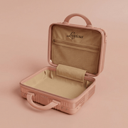 Luscious Cosmetics On the Go Vanity Case in Rose Gold for travel and beauty storage.