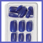 Luscious Cosmetics Purple Twilight medium transparent press-on nails with a glossy purple tint.