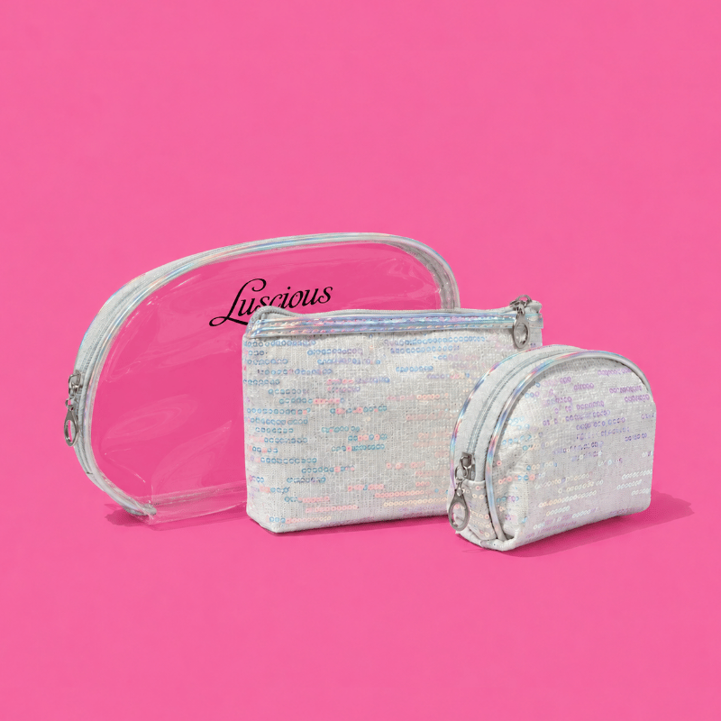 Sparkle 3-pc Makeup Bag Set