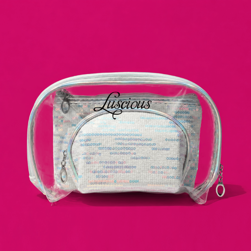 Sparkle 3-pc Makeup Bag Set