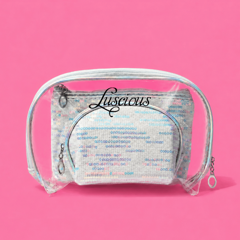 Sparkle 3-pc Makeup Bag Set