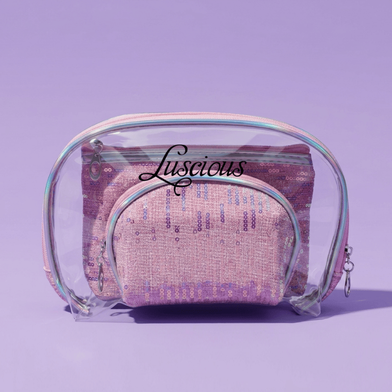 Sparkle 3-pc Makeup Bag Set