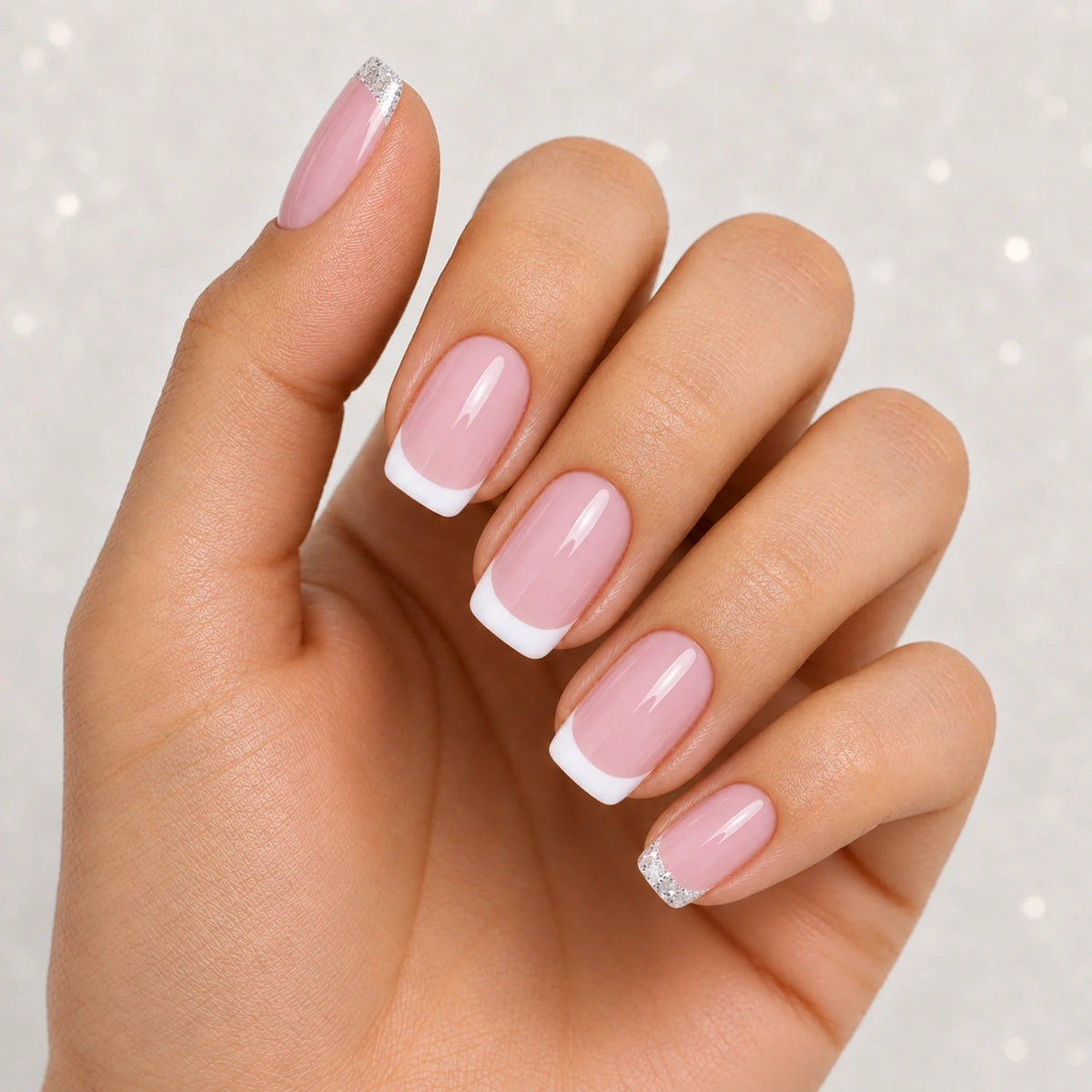 Silver Lining ( short ) Press-On Nails