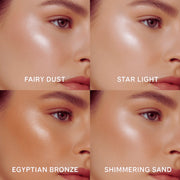 Sparkling Shimmer Highlighter shade range including Starlight, Luscious Cosmetics