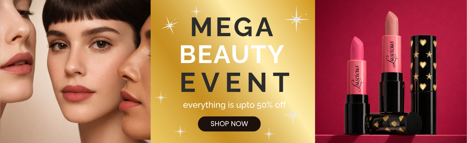 Mega Beauty Event sale banner desktop