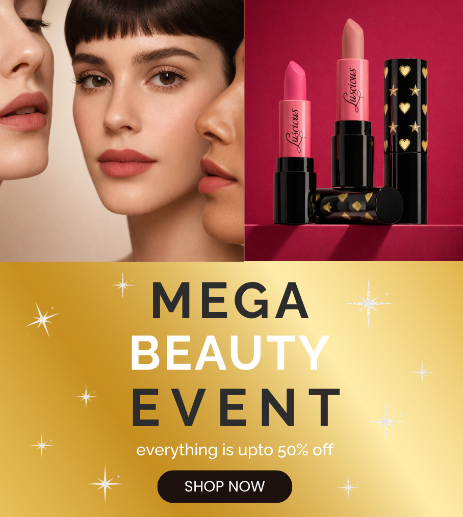 Mega Beauty Event sale banner mobile