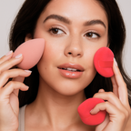 Luscious Cosmetics makeup sponge set featuring multiple sponge shapes for smooth and even makeup application.
