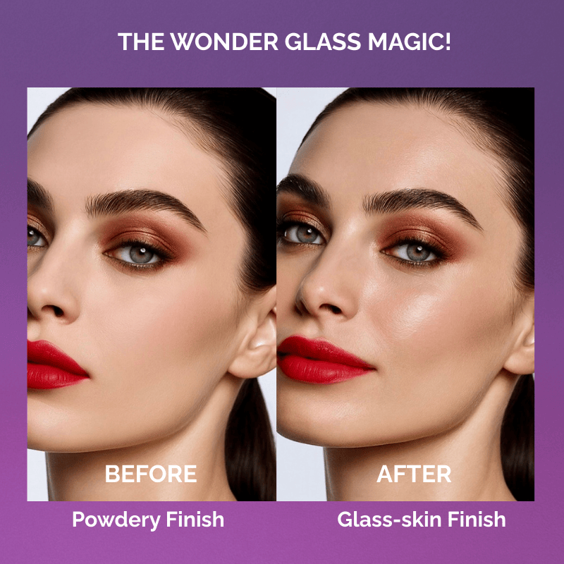 Luscious Cosmetics Wonder Glass makeup setting spray on a white background with New Bestseller label.