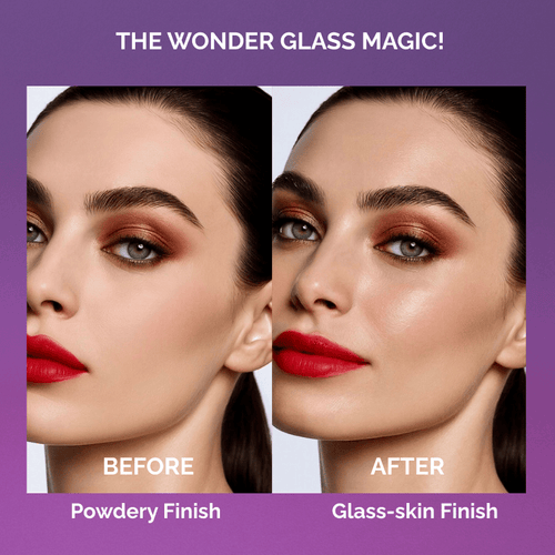 Luscious Cosmetics Wonder Glass makeup setting spray on a white background with New Bestseller label.