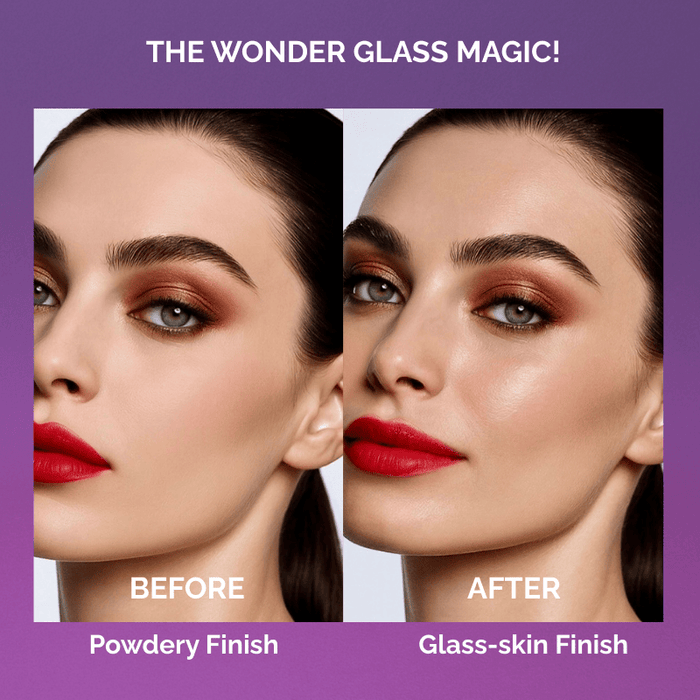 Luscious Cosmetics Wonder Glass makeup setting spray on a white background with New Bestseller label.