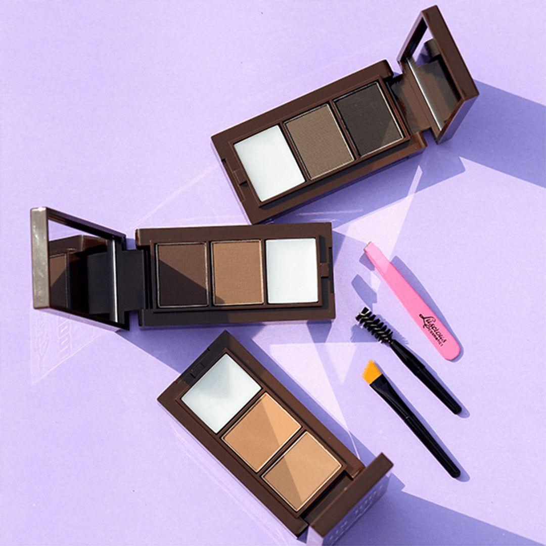 Brow Luxe™ Tool Kit compact — brow powders, wax, tweezers and brushes, Luscious Cosmetics